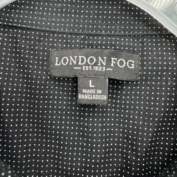 London Fog Mens Size L Gray Long Sleeve Button-Down Shirt Cotton - Picture 3 of 7